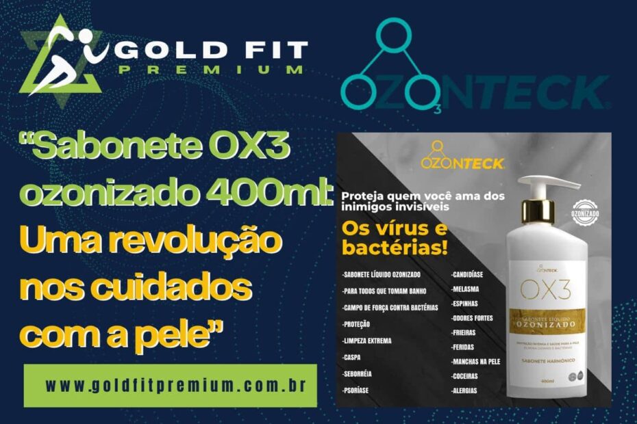 Sabonete OX3 ozonizado 400ml Uma revolução nos cuidados com a pele (1)